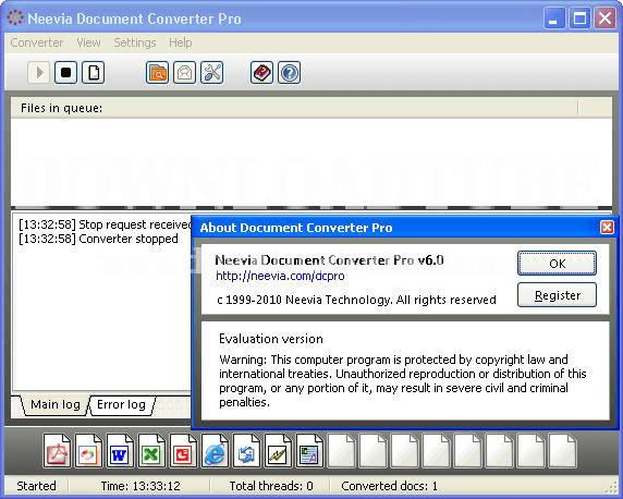 Neevia Document Converter Pro 7.5.0.211 for windows download free