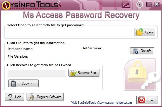 SysInfoTools Access Password Recovery - Screenshot #1