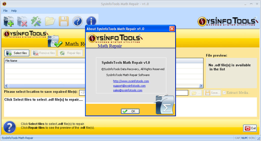 SysInfoTools Open Office Math File Repair download for free SoftDeluxe
