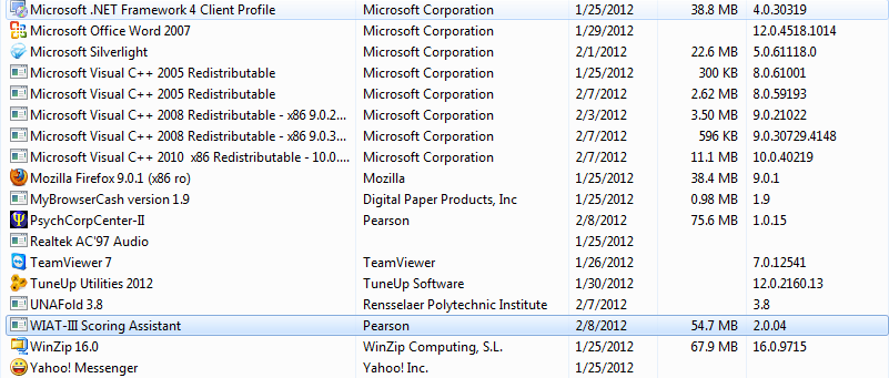 WIAT-III Scoring Assistant latest version - Get best Windows software