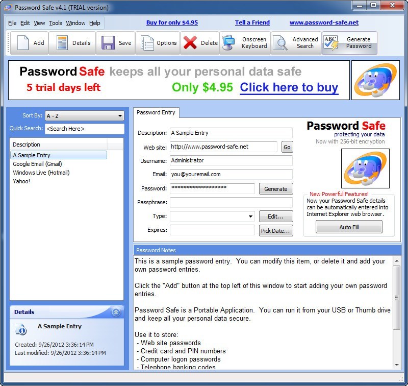 Password Safe - Screenshot #8