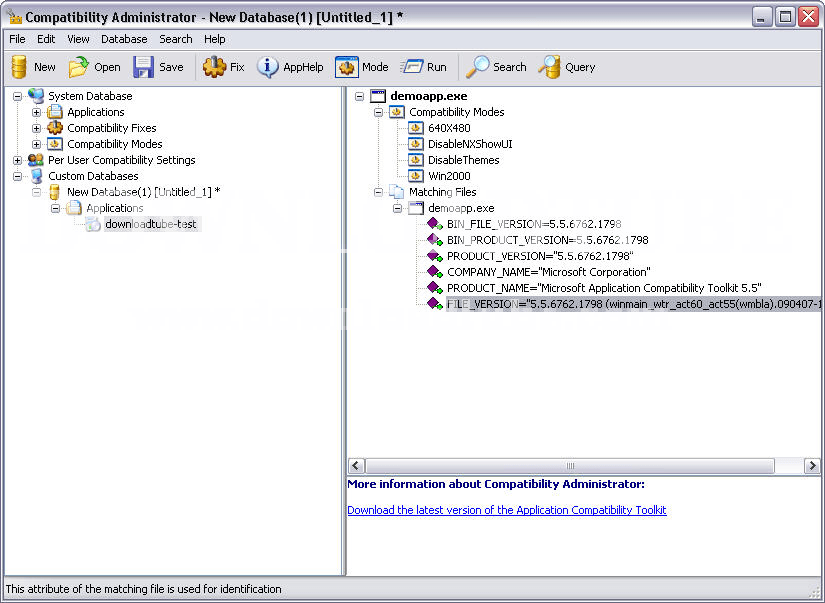 Application Compatibility Toolkit - Screenshot #1