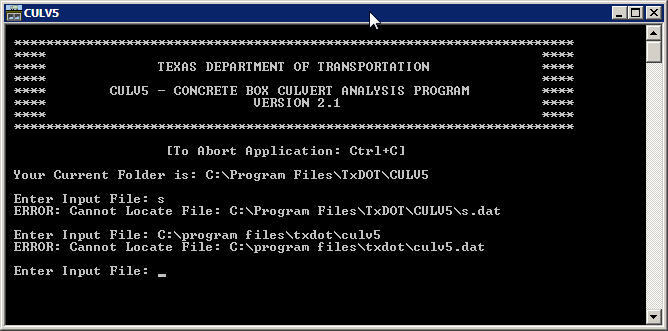 TxDOT Concrete Box Culvert Analysis Program (CULV5) download for free