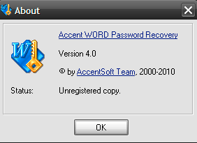 Accent WORD Password Recovery - Screenshot #9