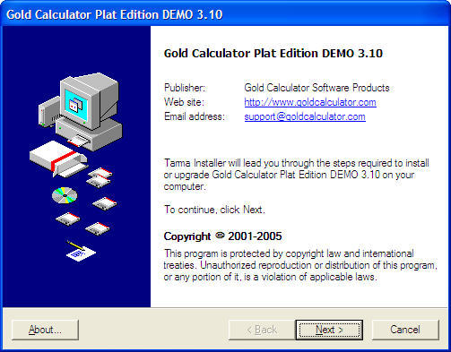 Gold Calculator Plat Edition DEMO - Screenshot #2