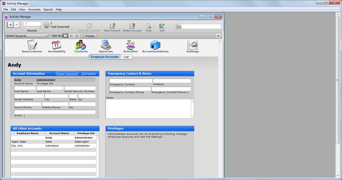 Activity Manager - Screenshot #1