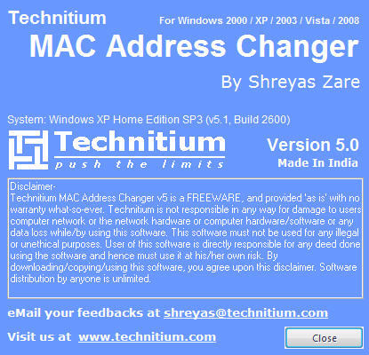 Technitium MAC Address Changer - Screenshot #3