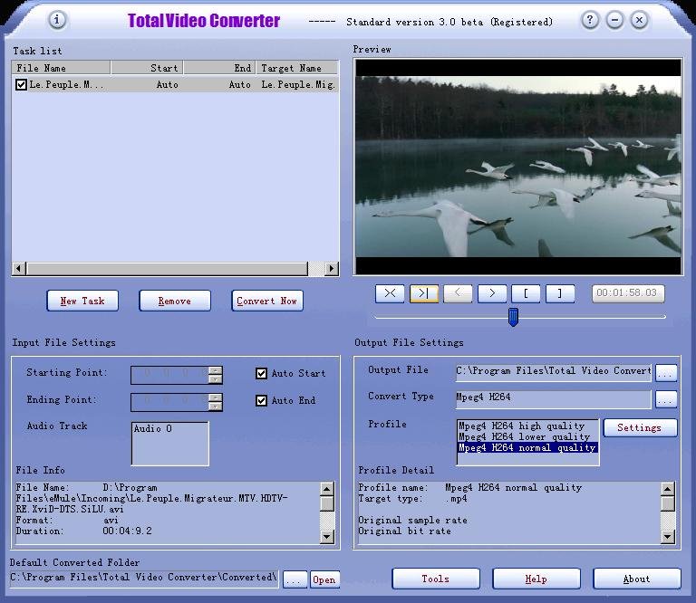 Effectmatrix Total Video Converter - Screenshot #1