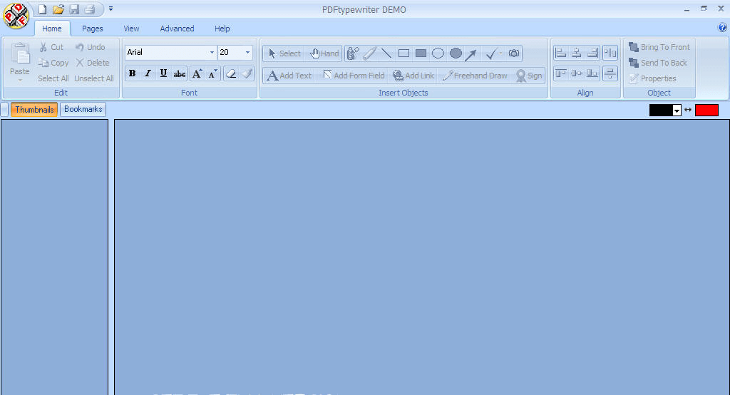 PDFtypewriter PDF Printer Driver - Screenshot #1