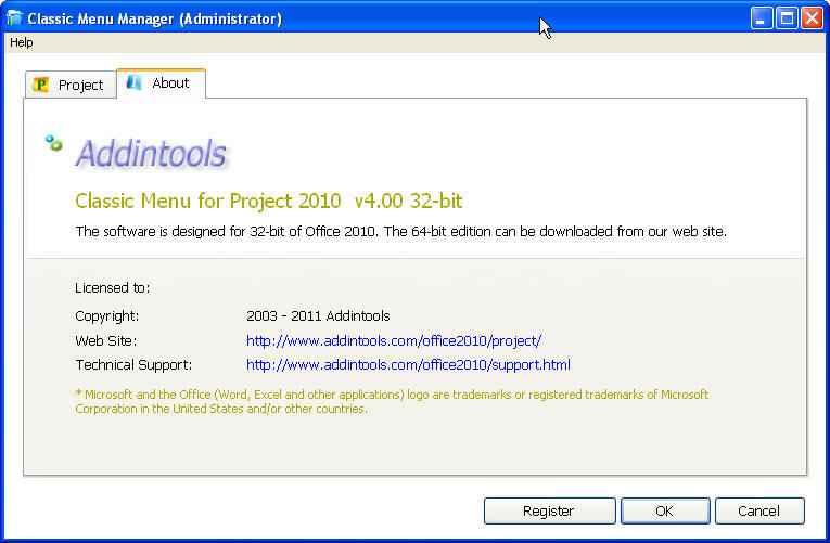Classic Menu for Project 2010 download for free - SoftDeluxe