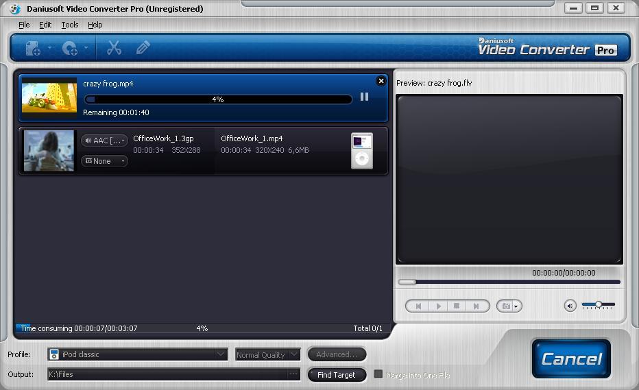 Daniusoft Video Converter Pro - Screenshot #1
