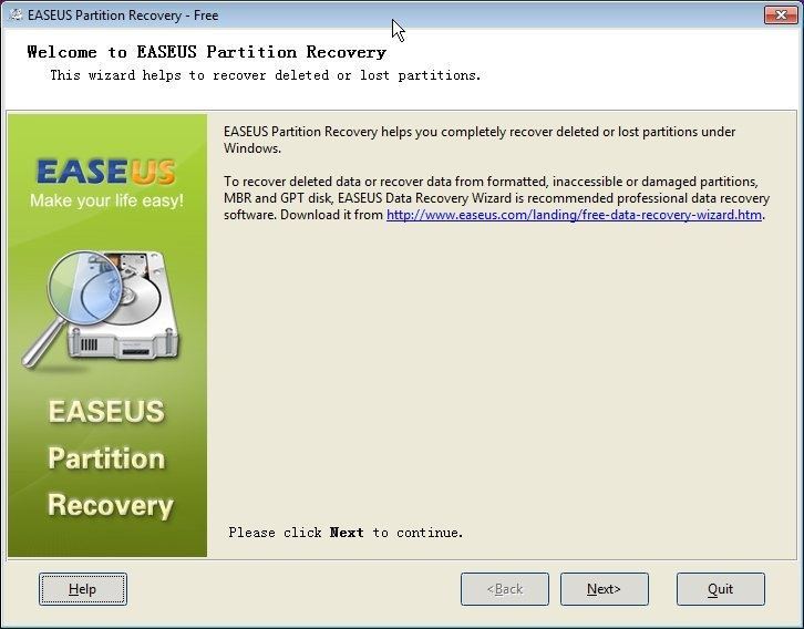 easeus data recovery not showing full drive
