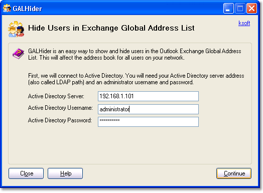 GALHider - Screenshot #1