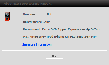 Extra DVD to Zune Ripper - Screenshot #3
