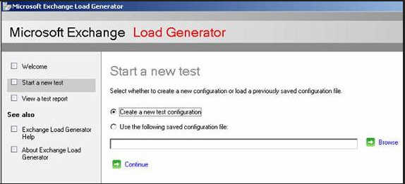 Microsoft Exchange Load Generator 2010 - Screenshot #1