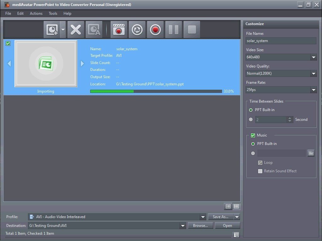 mediAvatar PowerPoint to Video Converter Personal - Screenshot #8