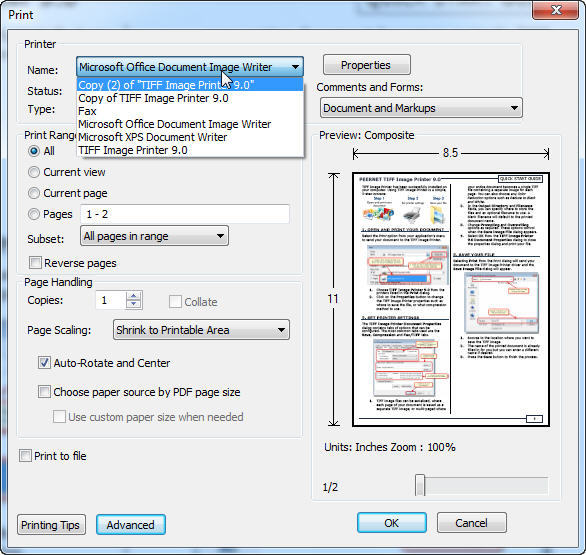 TIFF Image Printer download for free - SoftDeluxe