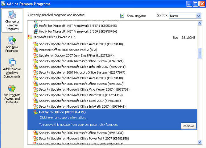 Security update for microsoft office что это