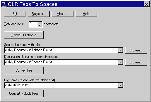 CLR Tabs To Spaces download for free - SoftDeluxe