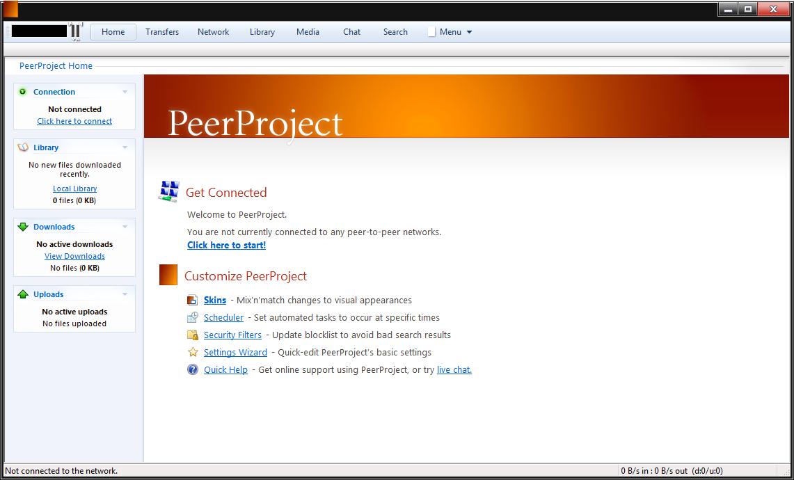 PeerProject download for free - SoftDeluxe