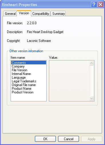 Fire Heart Desktop Gadget - Screenshot #3