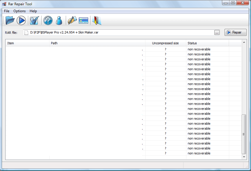 RAR Repair Tool - Screenshot #2