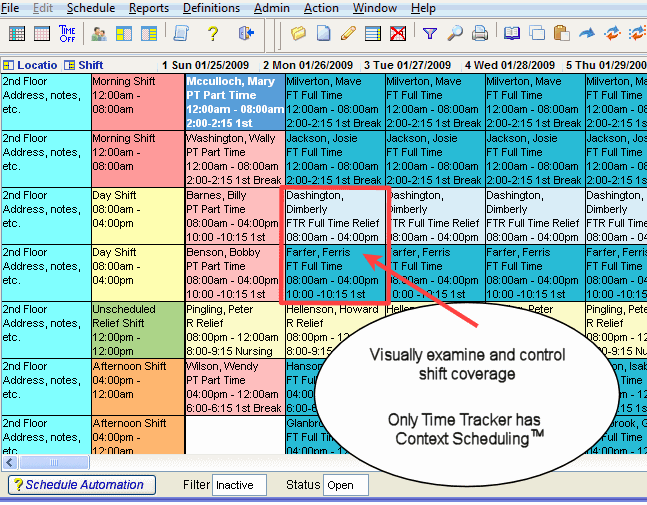 Time Tracker Scheduling Software - Screenshot #1
