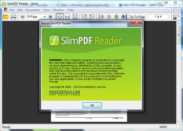 SlimPDF Reader - Screenshot #1
