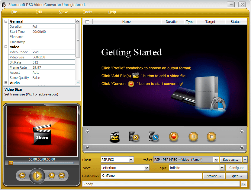 3herosoft PS3 Video Converter - Screenshot #9