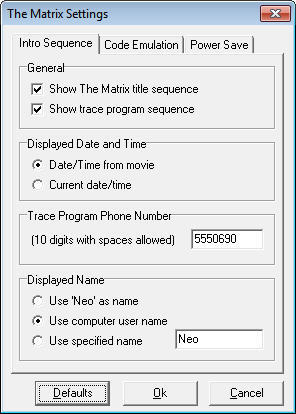 TheMatrix Screen Saver - Screenshot #2