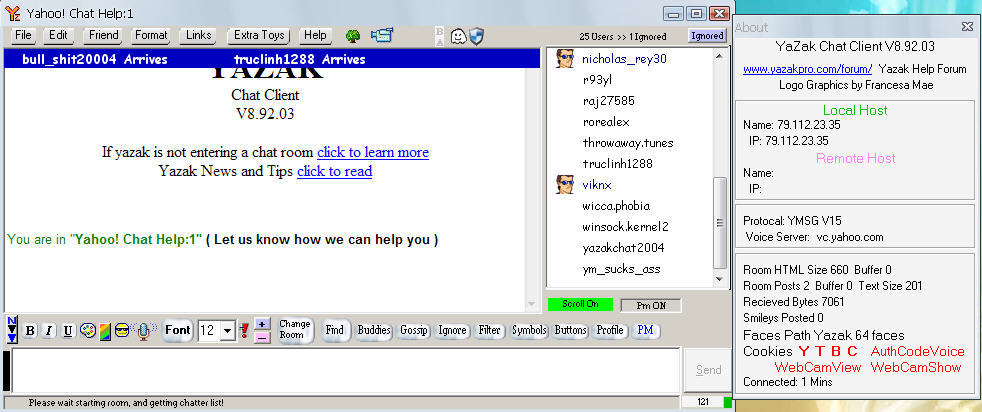 Yazak Chat - Screenshot #1
