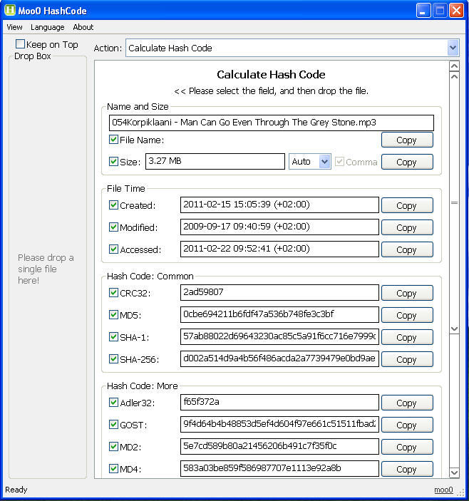 Moo0 HashCode - Screenshot #1