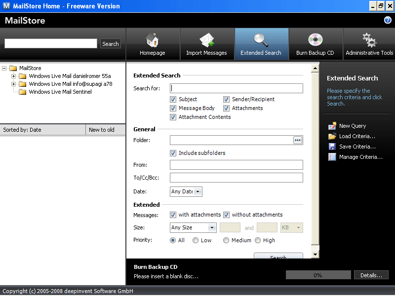 MailStore Home - Screenshot #23