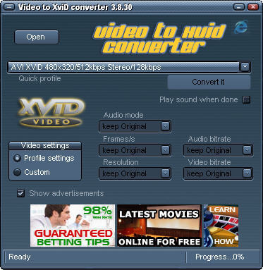 mp4 to xvid online
