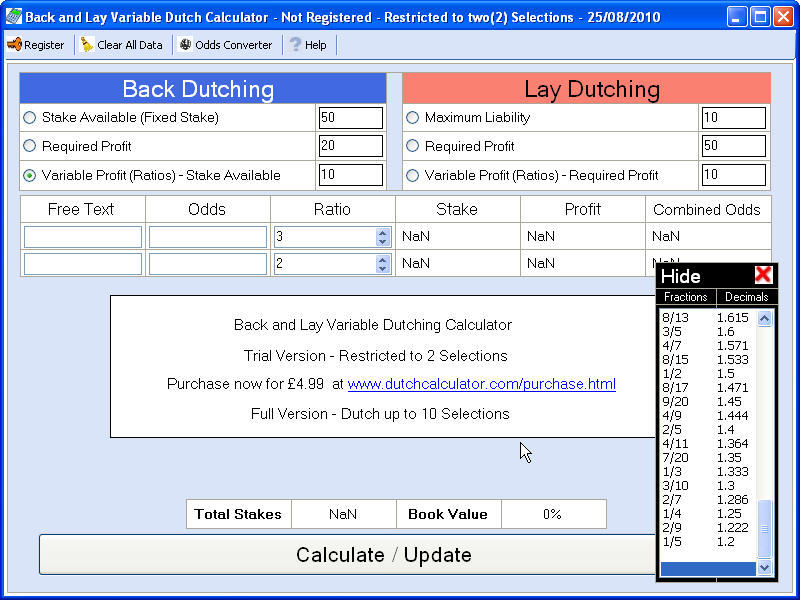 Bicycle value calculator