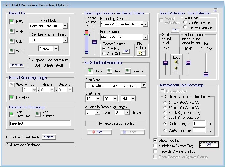 FREE Hi-Q Recorder - Screenshot #1