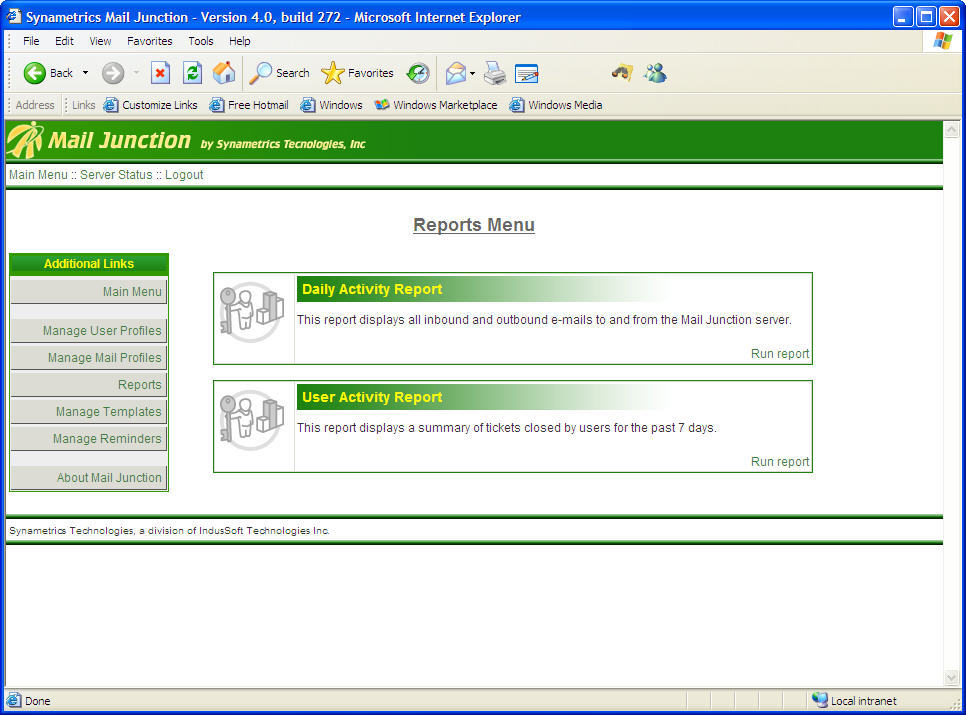 Synametrics Mail Junction latest version Get best Windows software