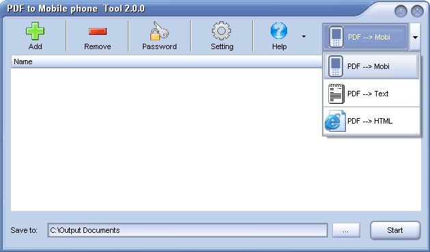 PDF to Mobile phone Tool - Screenshot #2
