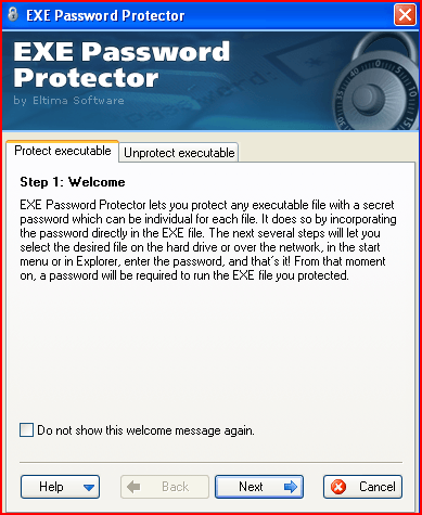 EXE Password Protector - Screenshot #2