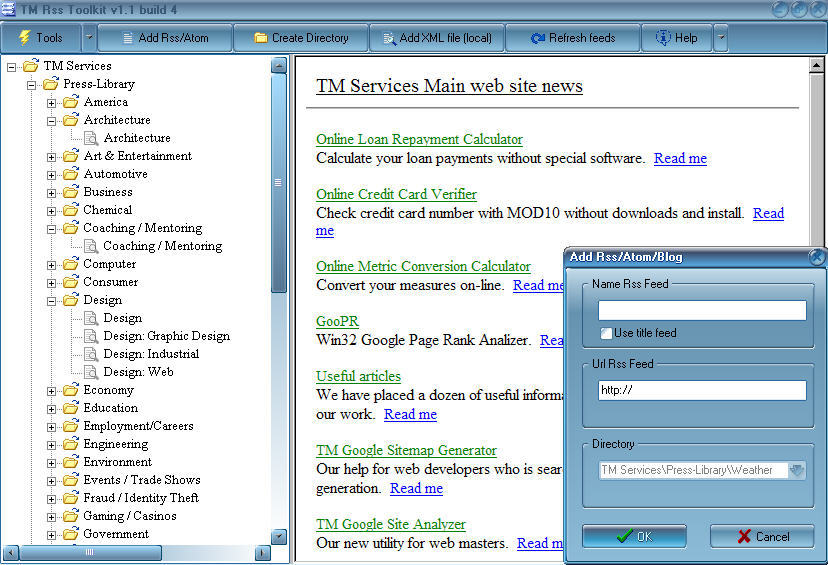 TM Rss Toolkit - Screenshot #1