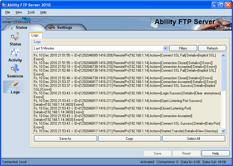 Ability FTP Server - Screenshot #3