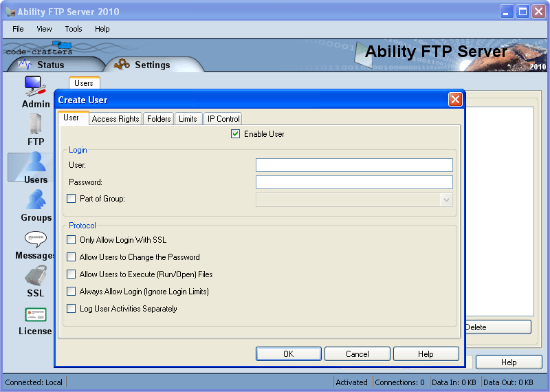 Ability FTP Server - Screenshot #2