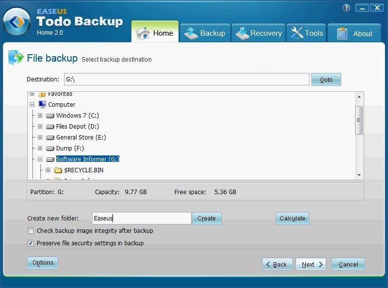 EASEUS Todo Backup Home - Screenshot #28