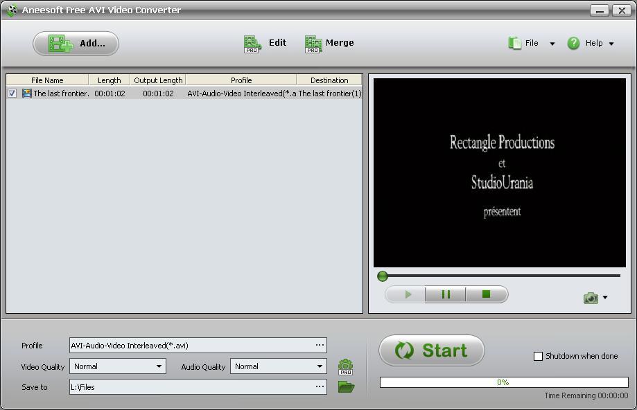 Aneesoft Free AVI Video Converter - Screenshot #5