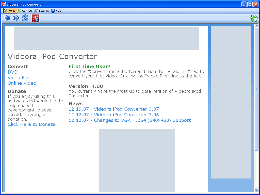 Videora HTC Touch Diamond2 Converter - Screenshot #1