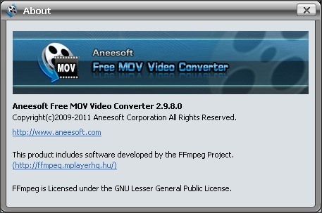 Aneesoft Free MOV Video Converter - Screenshot #1