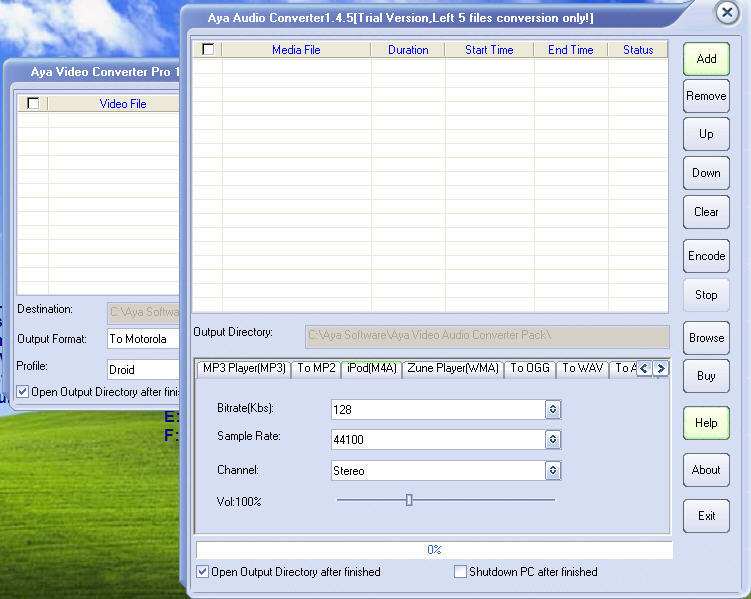 Aya Video Audio Converter Pack - Screenshot #1