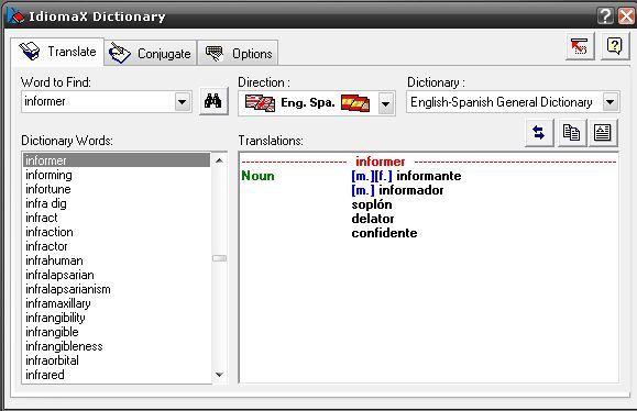 Spanish-English translation dictionary - Screenshot #5