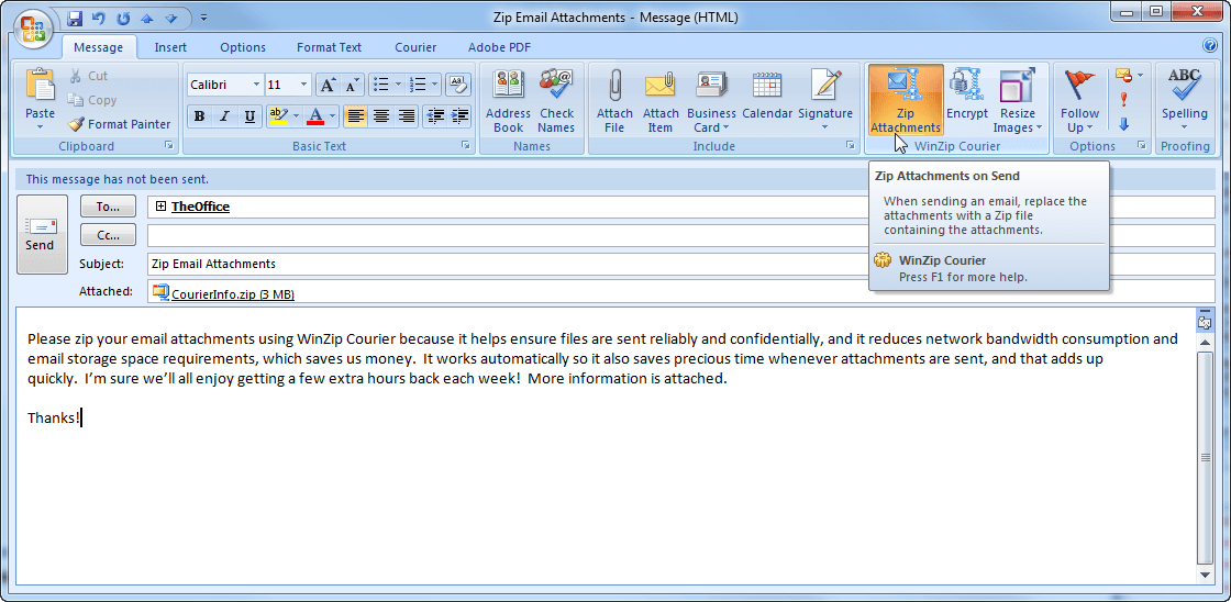 WinZip Courier - Screenshot #21