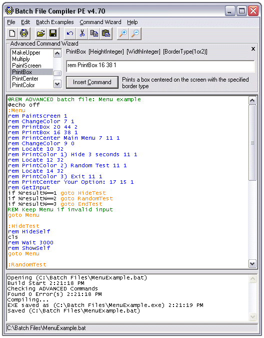 Batch File Compiler PE Trial latest version - Get best Windows software